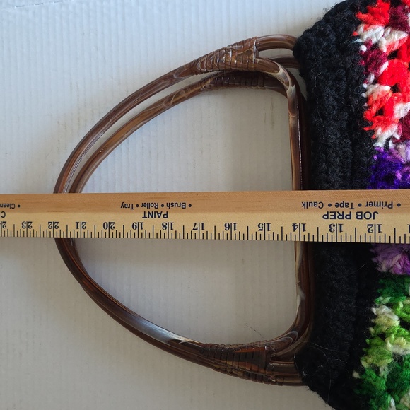 Colorful Crochet Patchwork Granny Square Grannycore Tote Bag - Picture 6 of 7